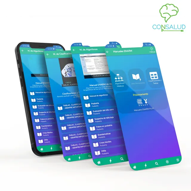 Manuales y colecciones de flashcards 100 % enfoque ENARM en la app Consalud