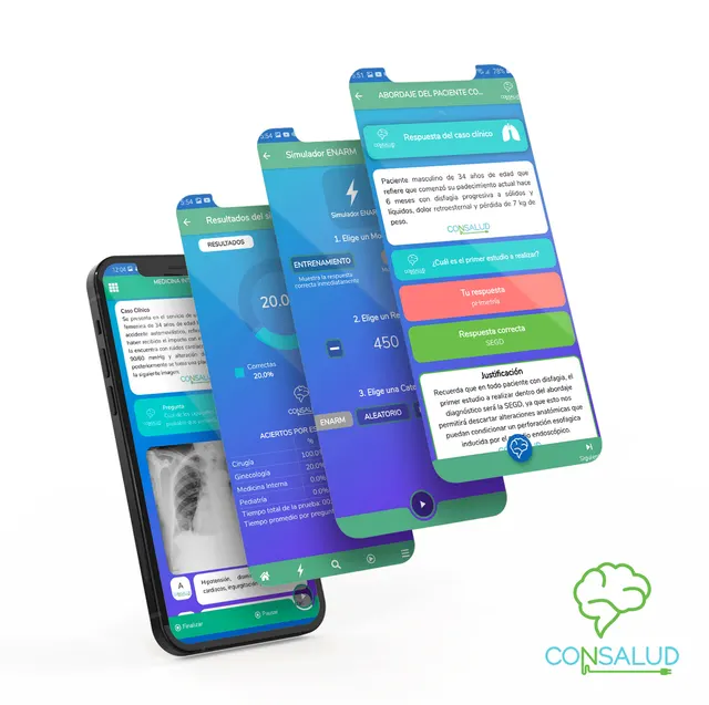 Simulador ENARM Prime en la app Consalud